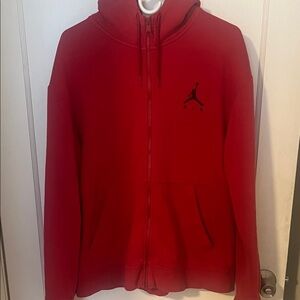 Red Air Jordan Hoodie Size L